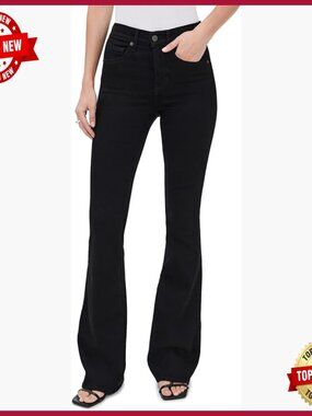 Mid-Weight Denim Flare Skinny Jeans, 9.75in Rise, 33.75in Inseam